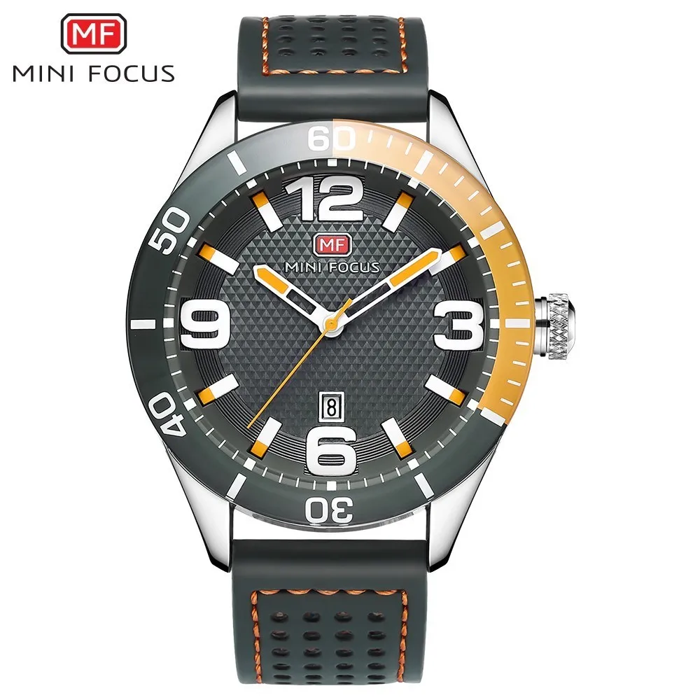 MINIFOCUS Fashion Men Watches 2021 Luxury Brand Leather Band Men's Watch Waterproof Mens Watches Quartz Calendar Date Wristwatch
