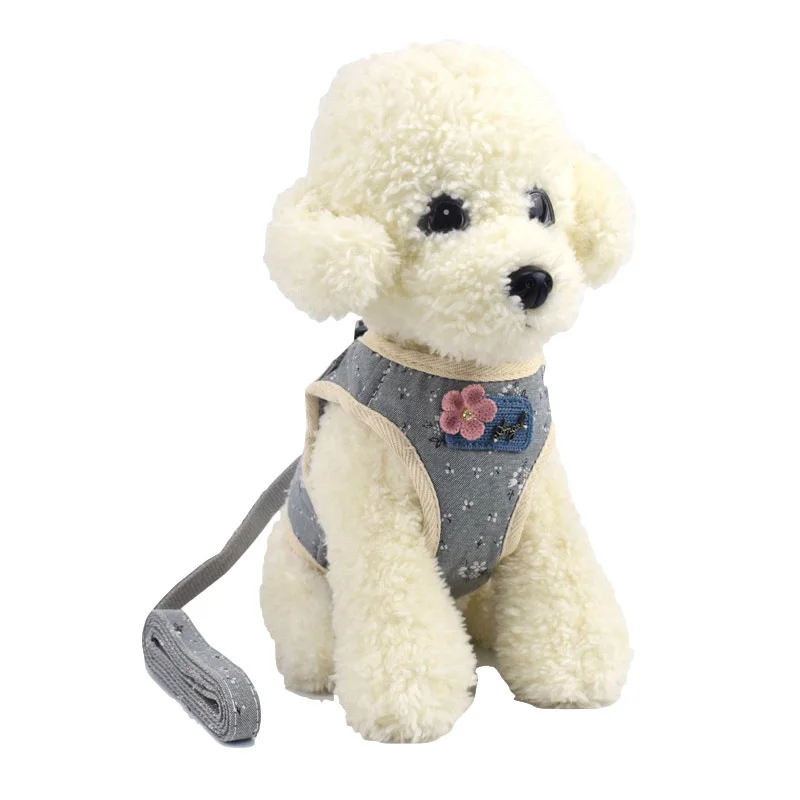 Мягкий поводок для домашних животных собак и кошек регулируемый светоотражающий