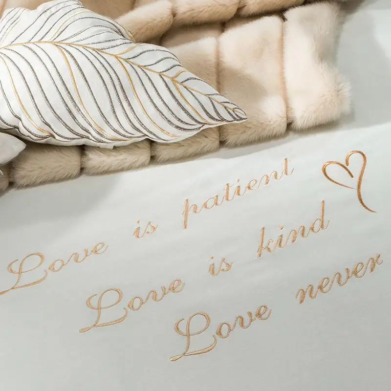 Комплект мягкого теплого постельного белья из матового хлопка 48 дюймов 600TC