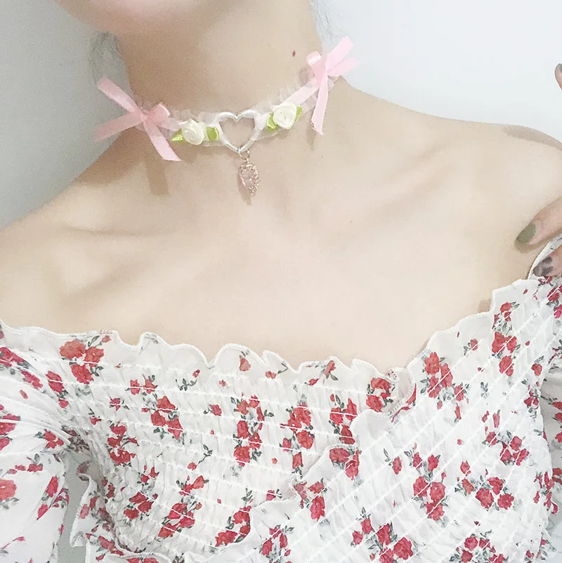 

3pcs Adjustable Lace Choker with Bell Sweet Cute Gothic Choker Necklaces Collar for Women Girls Detachable Cosplay Party Jewelry