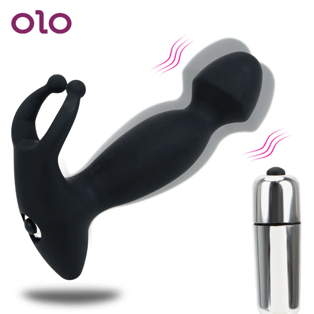 Анальный фаллоимитатор OLO вибратор Анальная пробка силиконовый массажер