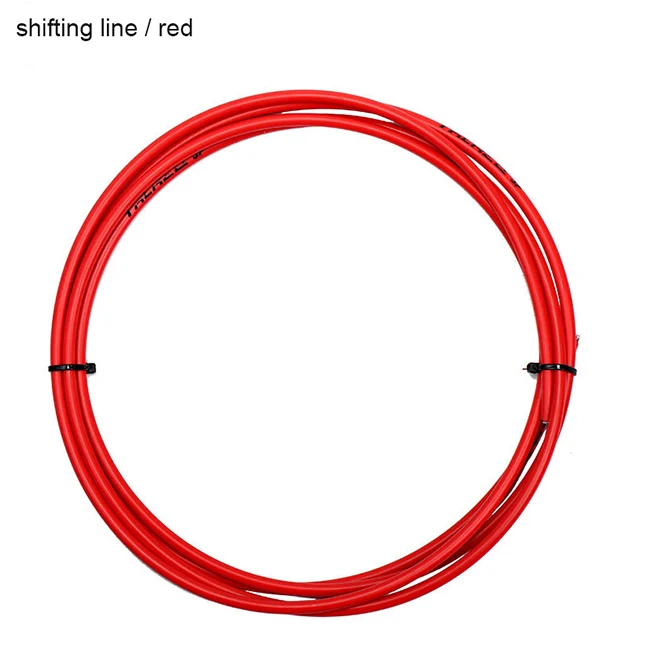 shift line red 3 м велосипедные тормозные кабели универсальные MTB Горная дорога велосипед переключения передач провод труба трубка тормозной магистрали корпус 4 мм 5 мм запчасти для велосипеда - Цвет: shift line red