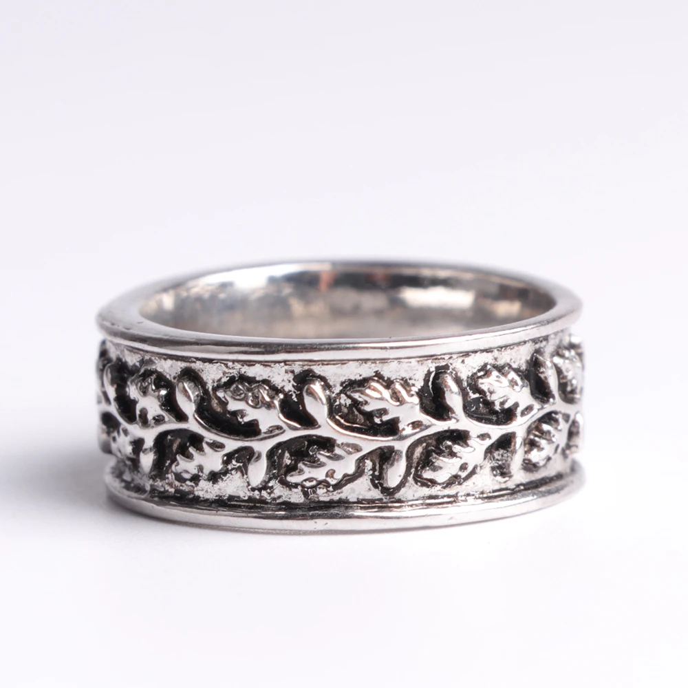 Vintage Men Women Charm Leaf Ring Classic Stainless Steel Accessories Jewelry For Male Female Party Best Gift | Украшения и