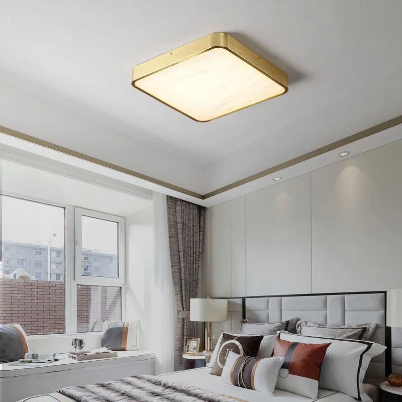 

All copper led ceiling lamp bedroom balcony new Chinese style creative Chinese style simple modern dining room living room lamp