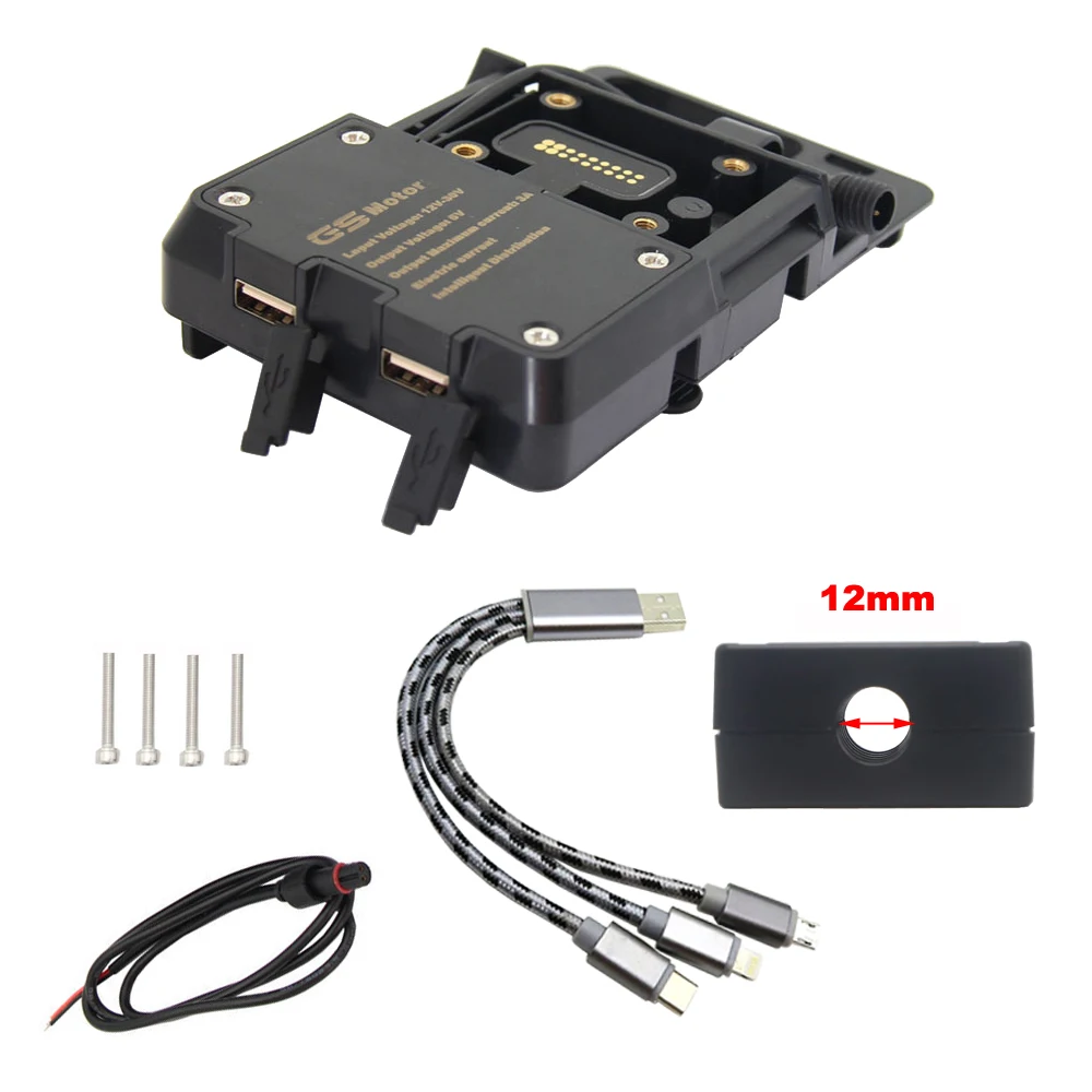 

USB-зарядное устройство для мотоцикла, GPS, мобильный телефон, держатель для беспроводной зарядки, подставка, кронштейн для BMW R1200GS r1200 GS