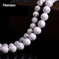 mamiam natural 6 12mm howlite beads smooth round loose stone diy bracelet necklace jewelry making gemstone gift design