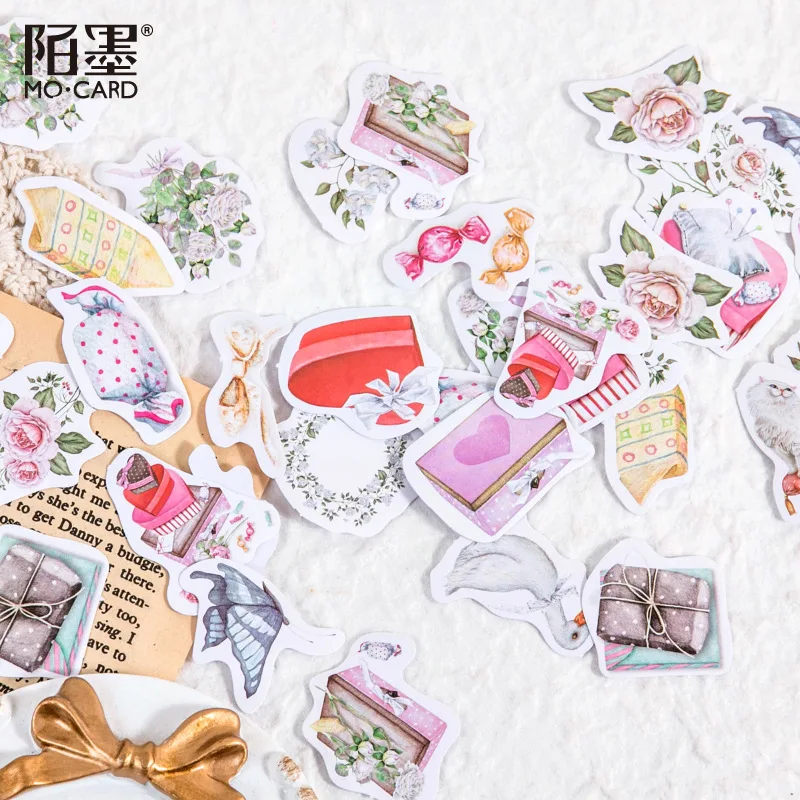 

46 шт./упак. Kawaii милые наклейки с листьями и цветами для скрапбукинга маркер для книг дневника ярлык спасибо канцелярские принадлежности sl2889