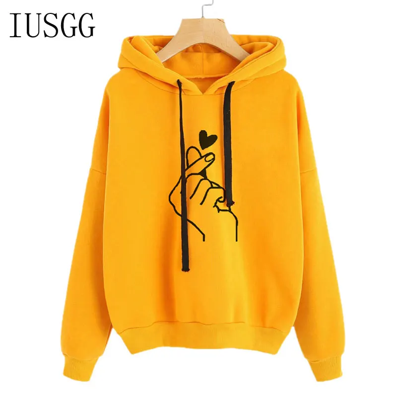 Love Finger размера плюс свободные толстовки зимние пуловеры с длинным рукавом