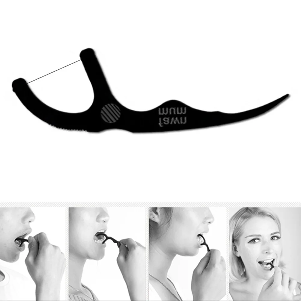 

50pcs/box Stain Removing Built In Spool Plastic Interdental Brush Portable Oral Care Disposable Hygiene Tooth Clean Dental Floss