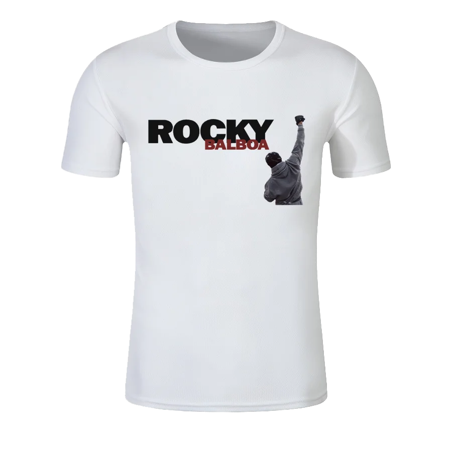 

Custom Summer Men Women Rocky Balboa 4 Quick Dry T-shirt 100% Polyester Couple Style Round Neck Jogging T Shirt