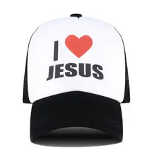 Христианская Мужская бейсболка с надписью I LOVE JESUS женская летняя