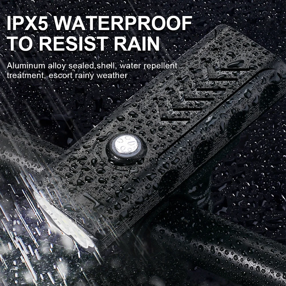 

10000mAh Bicycle Light USB Rechargeable 5*T6 LED Flashlight Bike Light Front Cycling Road Headlight Aluminum Waterproof