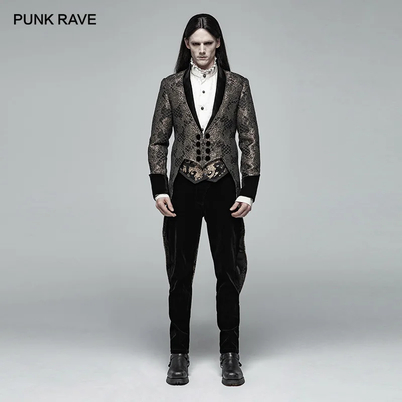 Мужская жаккардовая куртка средней длины два цвета вечерние жакеты с