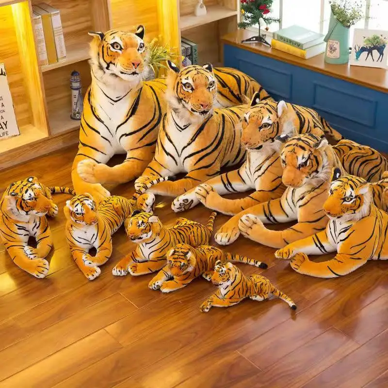 

30-90cm High Quality Lifelike Tiger Plush Toys Children Love The Lovely Jungle Safari Birthday Gift Home Decor Christmas