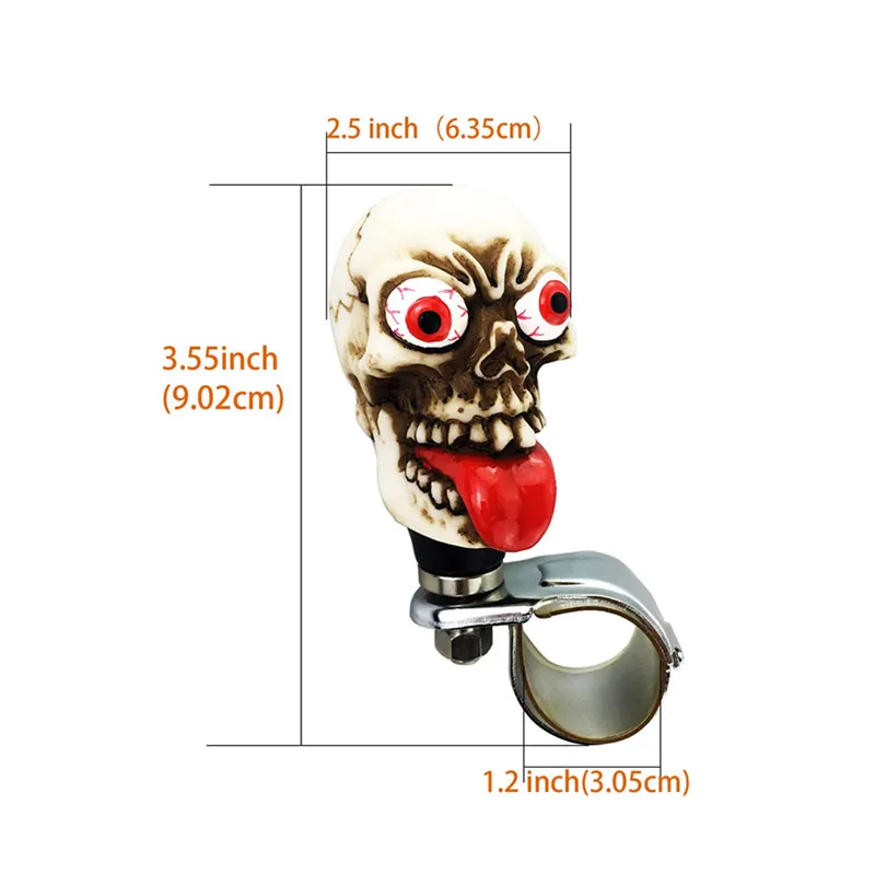 Рулевое колесо с черепом Спиннер-самоубийца поворотная рукоятка для автомобиля