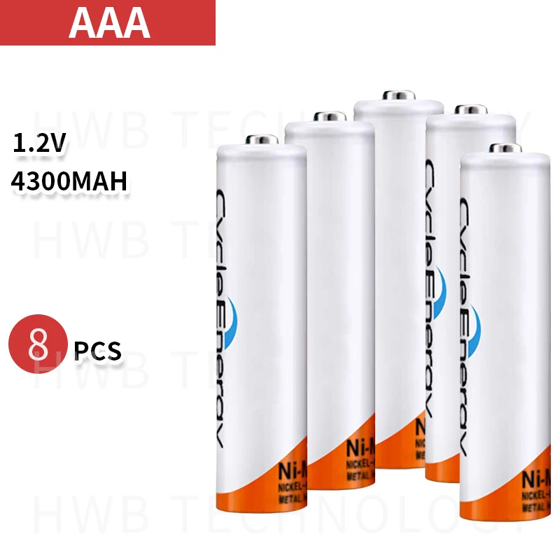 8 шт./лот оригинальный бренд новинка никель-металлогидридный аккумулятор 1.2В 4300