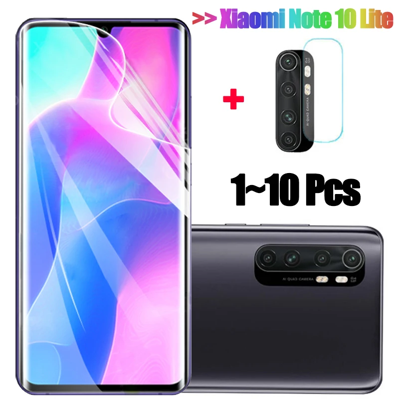 1~10шт Гидрогелевая пленка для xiaomi mi note10 lite мягкое стекло на ми ноут 10про сяоми 10