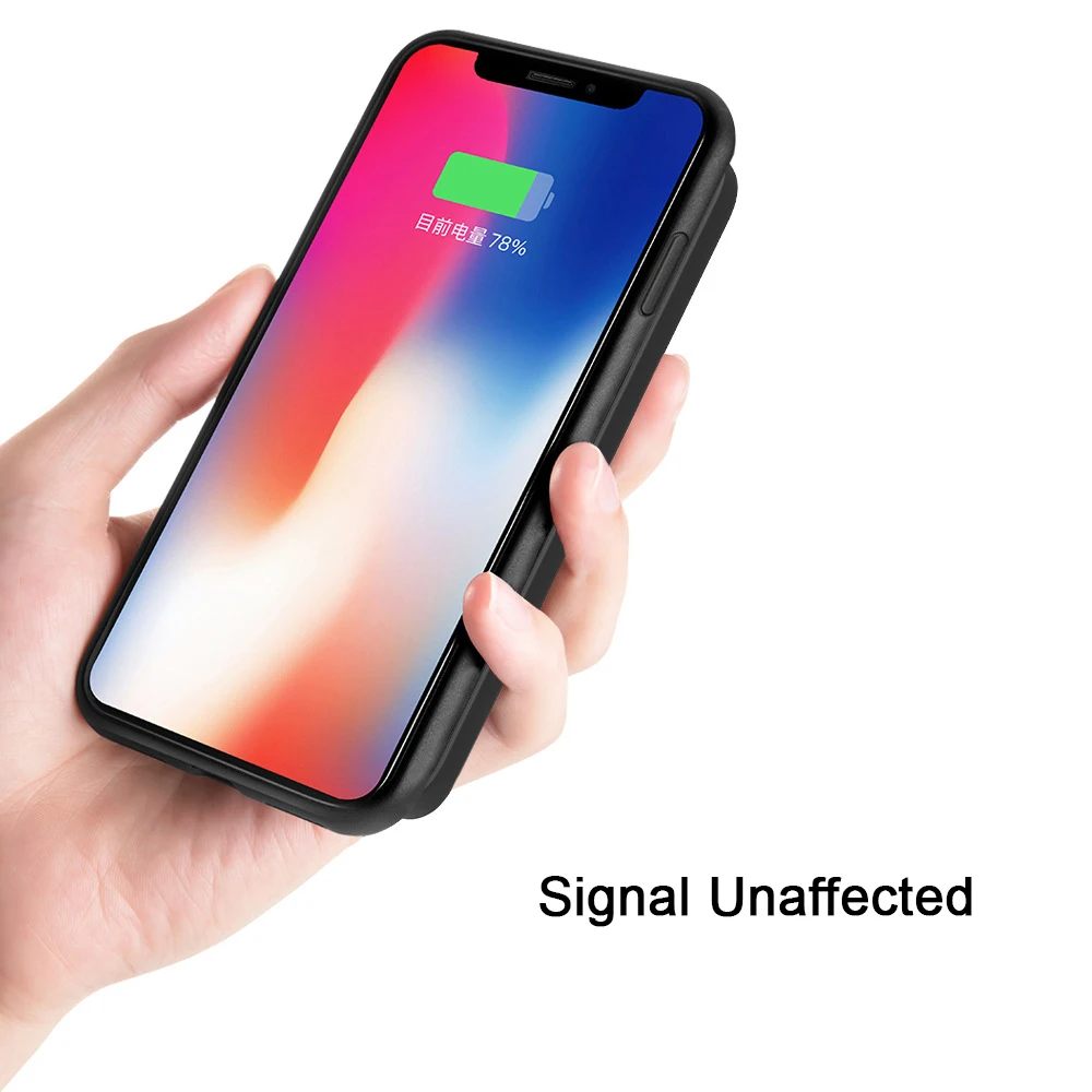 Для iPhone X Беспроводная Магнитная батарея чехол для зарядки для iPhone X ультратонкий портативный внешний аккумулятор чехол