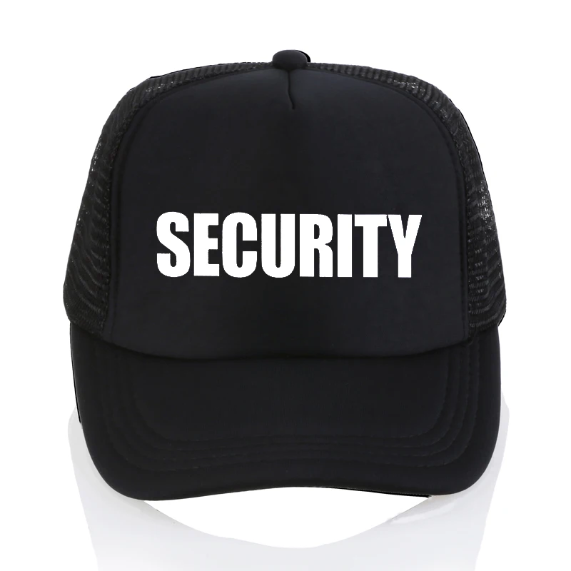 

fashion SECURITY Print Baseball cap cool Summer Mesh caps 100% cotton Unisex hip-hop hat adjustable snapback hat bone