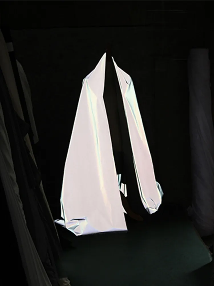 Светоотражающая Серебристая Полиэстеровая ткань безопасные предупреждающие