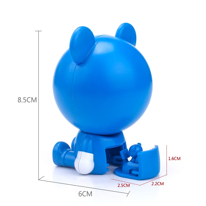 Мини-пластиковый медведь Детская модель карманная игрушка трансформация для