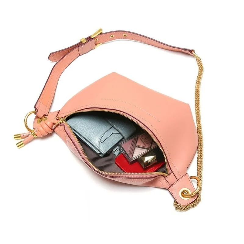 

New Quality Leather Crossbody Bags for Girls Pretty Shoulder Bag Waist Pack Women Handbags Black Pink Colors Cool Messenger Bags
