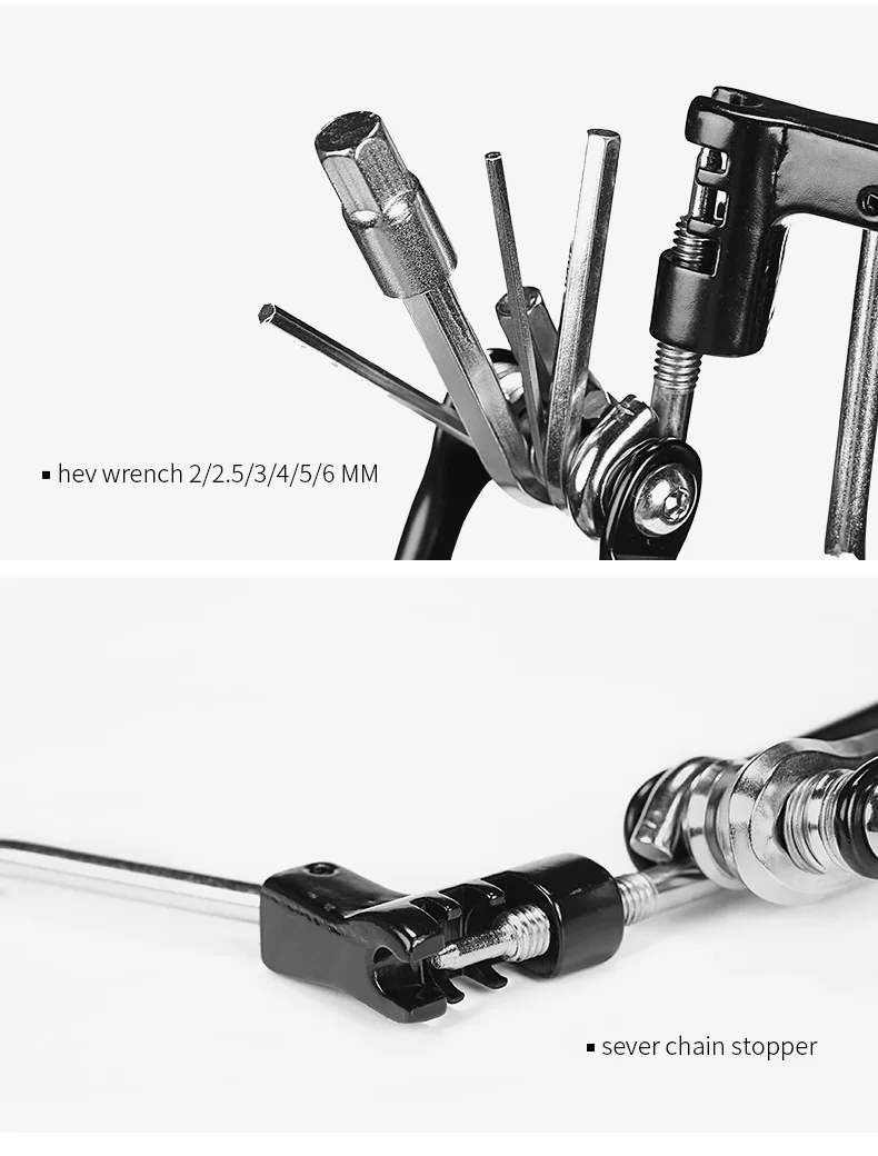 INBIKE 10 в 1 многофункциональные инструменты для ремонта велосипеда велосипедная цепь устройство для извлечения заклепок шестигранный ключ велосипедный инструмент для ремонта, аксессуары