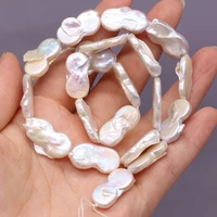 hot selling natural freshwater pearl beaded white irregular figure 8 diy for making jewelry accessories 12x20 13x22mm