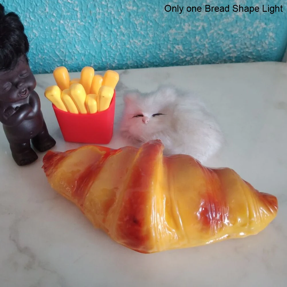 

Photography Props Mum Battery Powered Kid Bread Shape Light Simulation Bedroom Ornament Living Room Led Night Lamp Home Decor