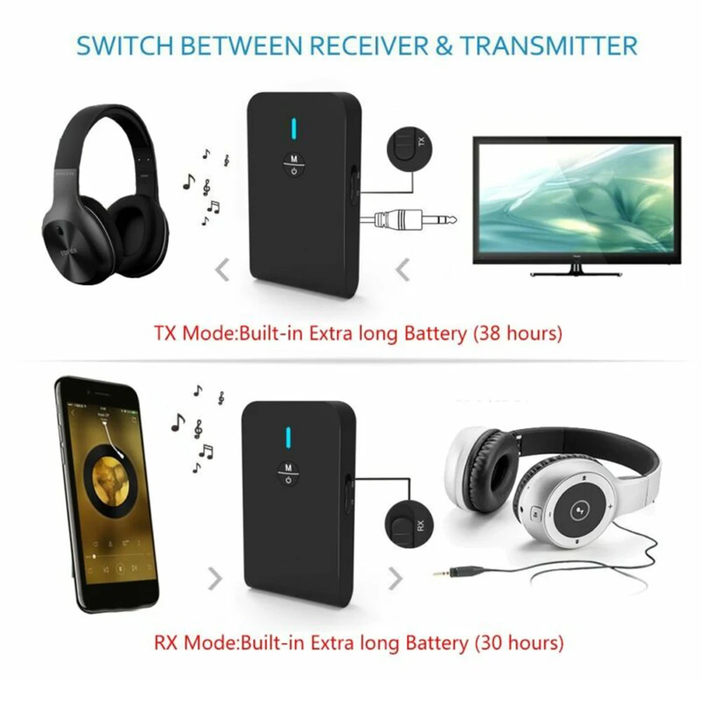 

Headphones Audio Adapter Built-in battery Wireless Bluetooth 5.0 Transmitter