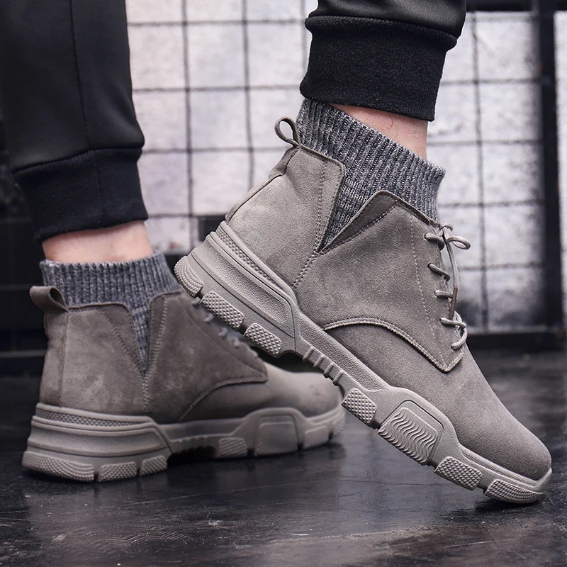 Зимние ботинки мужские высокие ботильоны Martin Повседневная обувь для мужчин