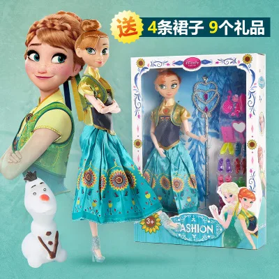 Фильмы ПВХ кукла имитация Принцесса Эльза Анна Кукла Набор Мода изменить одежду