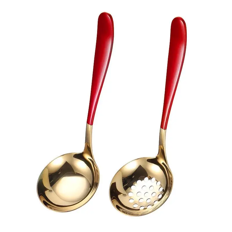 

Stainless Steel Thickened Household Spoon Soup Colander Dining Public Soup Shell Strainer Cocina Utensilios Kichen Accessories