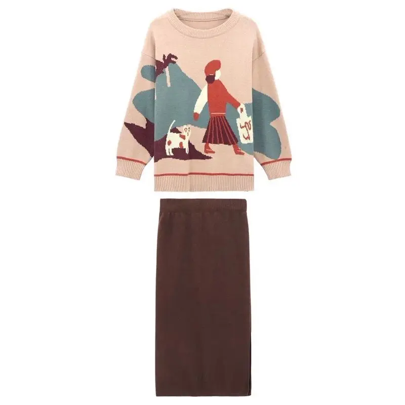 

Spring and Autumn 2021 New Fashion Sweater Skirt for Women