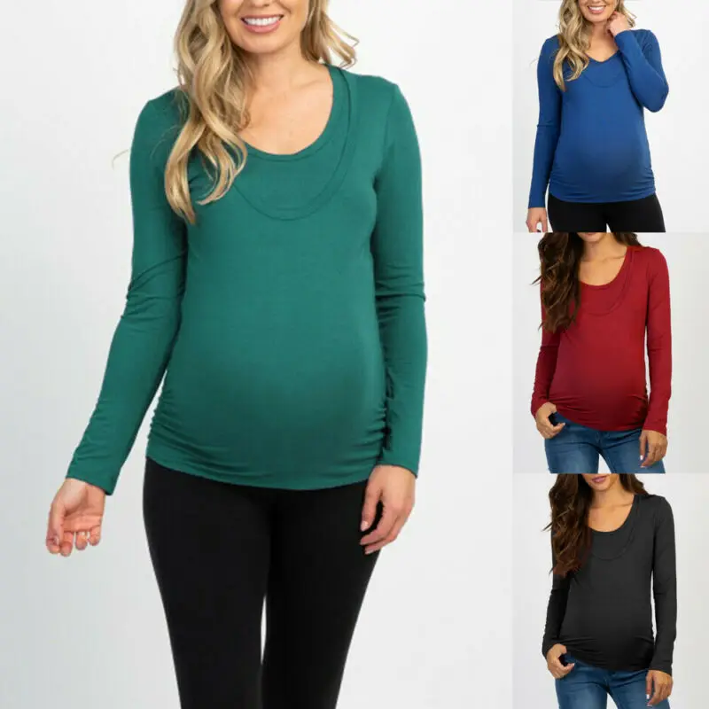 Женская одежда для беременных топы кормящих футболка грудного вскармливания