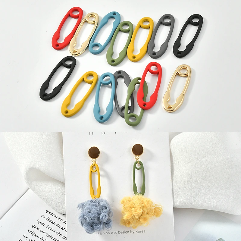 Осенне-зимние цветные геометрические бумажные булавки двойные Подвесные серьги