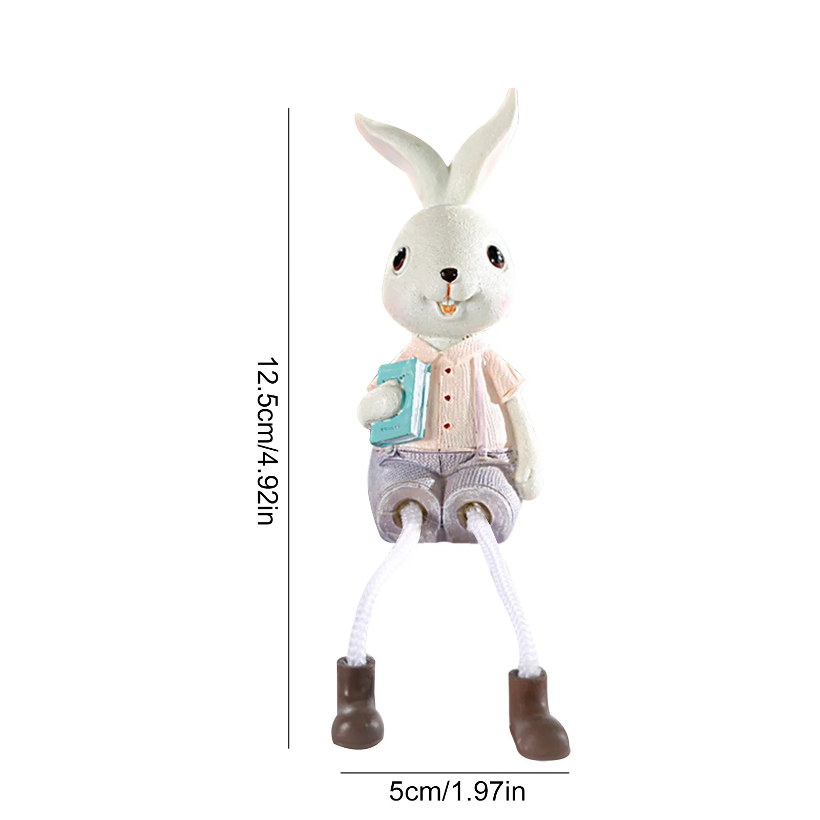 

2Pcs Cute Easter Rabbit Resin Bunny Figurines Home Party Decorations Holiday Garden Wedding Ornament Photo Props Crafts Kid gift