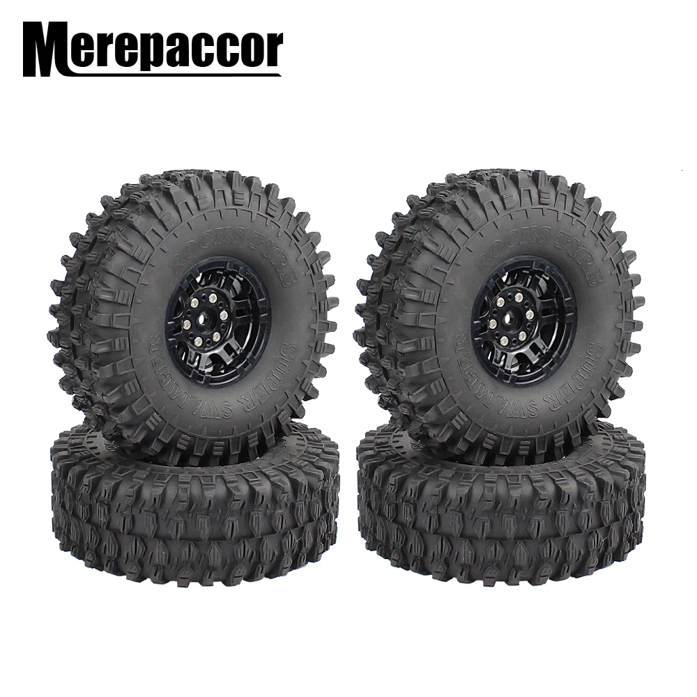 MEREPACCOR 1:10 RC Рок Гусеничный 1 9 дюймов резиновые шины и Пластиковые обода колеса