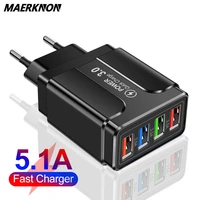 maerknon usb charger quick charge qc 3 0 4 0 for iphone 13 12 xiaomi samsung tablet 4usb wall mobile phone fast charging charger