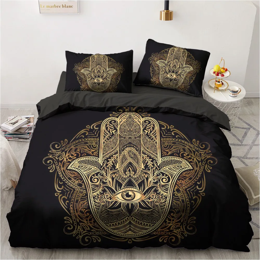 

Черная кровать 3D, современный дизайн под заказ, наборы пододеяльников, наволочки, комбинации, полный размер, королева, суперкинг, двойной ра...