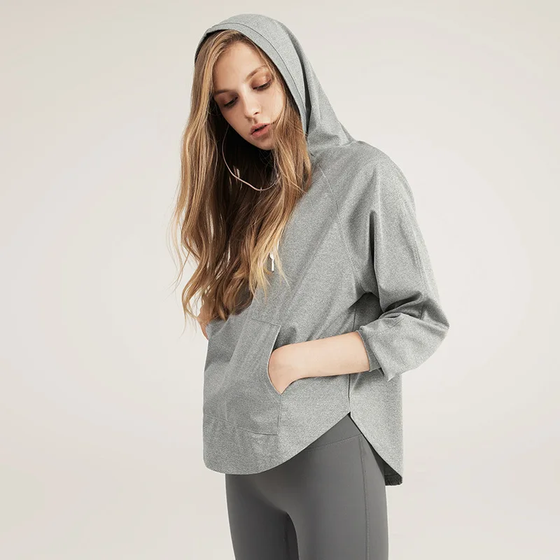 R&ampW Hooded Sweater Women Men Sports T-shirt Long Sleeve Ups for Yoga Running Dancing Training Pocket Brand Design Dance Shirts | Спорт и