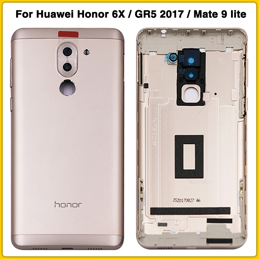 Полный корпус чехол для Huawei Honor 6X/GR5 2017/Mate 9 lite крышка батареи задняя с гибким