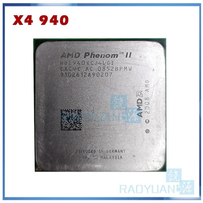 Четырехъядерный процессор AMD Phenom X4 940 3 ГГц HDZ940XCJ4DGI 125 Вт Разъем AM2 +/940PIN | Компьютеры