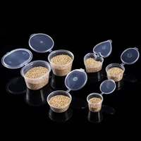 100pcs disposable heart shape transparent plastic box birthday party favors dessert cup packaging takeaway sauce cup with lid