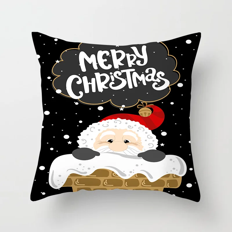 

1Pcs Christmas Tree Deer Santa Claus Pattern 45*45cm Polyester Cushion Cover Decorative Sofa Home Car Decor Pillowcover 40991