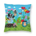 Современные наволочки для подушек с забавным изображением кротов и Селфи, домашние декоративные маленькие подушки из мультфильма Krtek