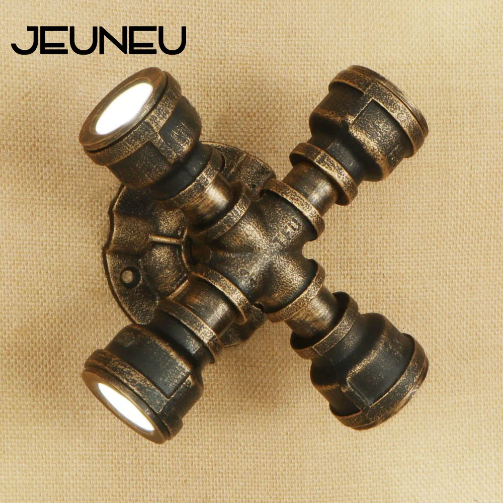

Retro Industrial Country Iron Water Pipe Wall Lamp Art Deco Wall Light LED Bedroom Living Room Path Restaurant Bar Hotel Cafe