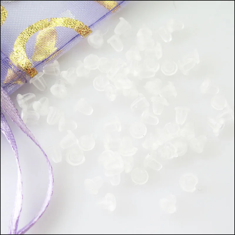 1500 шт. прозрачный пуля резиновая серьга задняя фиксаторы уход за кожей лица маска