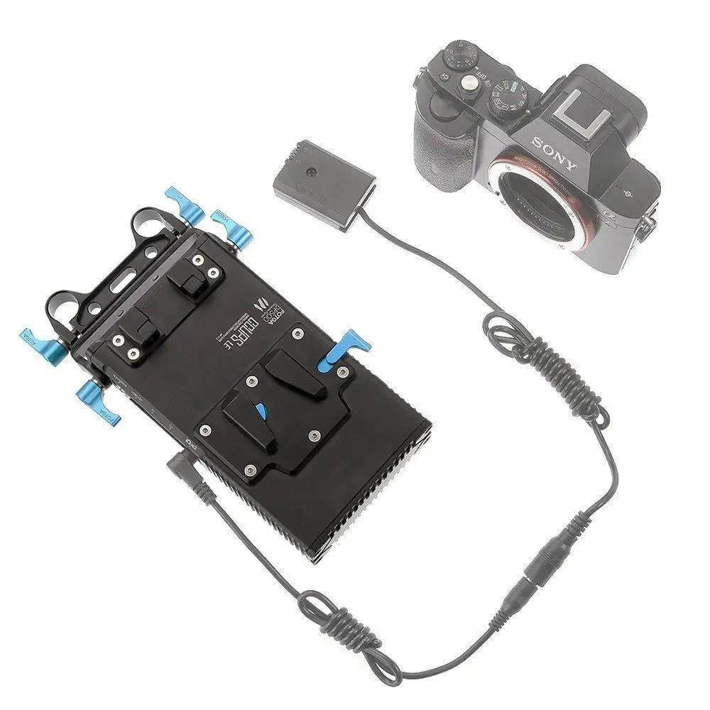 

AMYGOJJ DP500 V-Mount Uninterrupted Power Supply BP Battery Plate Lock DSLR Rig & Charger for Sony/Panasonic/Canon/Nikon