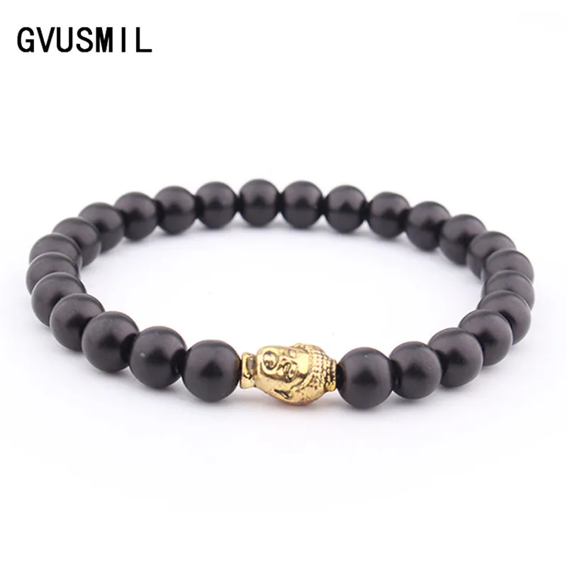 Minimalist Natural Stone Round Bead Buddha Bracelet Tiger Eyes Yoga Meditation Braclet For Men Women Jewelry Bijoux | Украшения и
